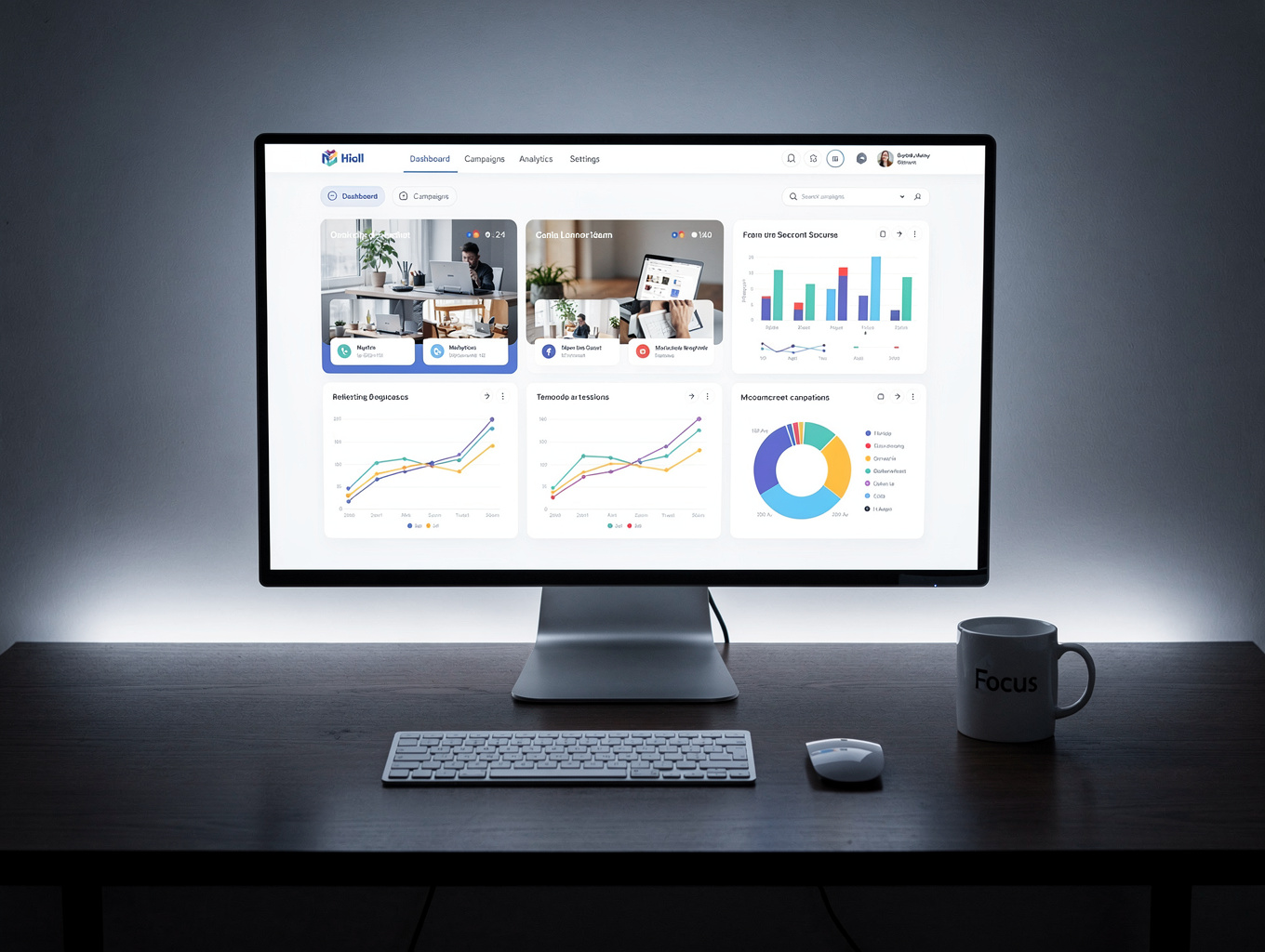 Telegram advertising dashboard interface